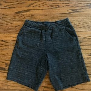 Grey and black sweat shorts